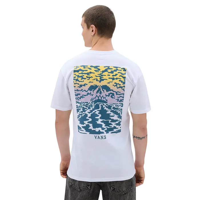 Vans Tshirts and Tanks Men Doom Volcano TShirt White