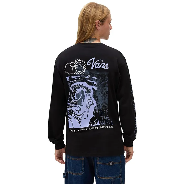 Vans Tshirts and Tanks Men Great View Long Sleeve TShirt Black