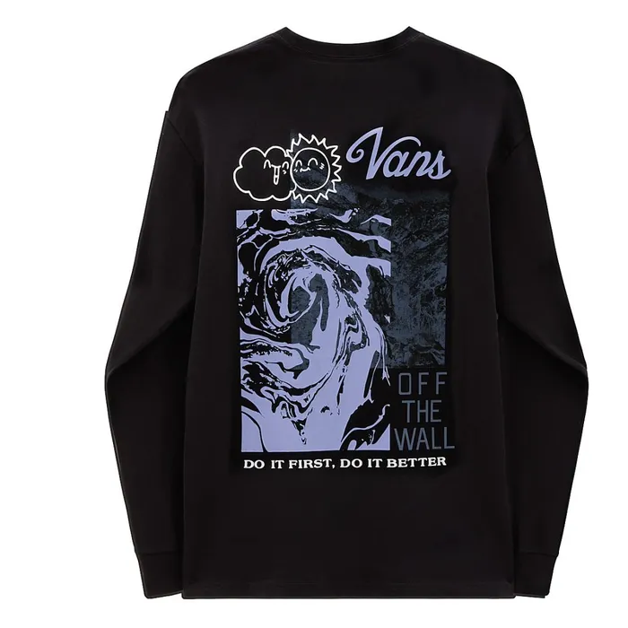 Vans Tshirts and Tanks Men Great View Long Sleeve TShirt Black