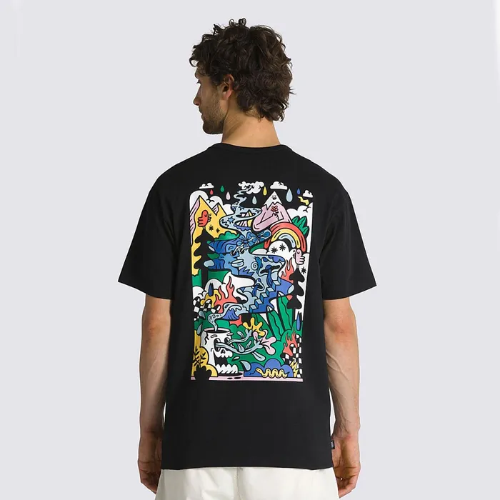 Vans Tshirts and Tanks Men Hannah Eddy Off The Wall TShirt Black
