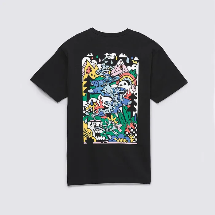 Vans Tshirts and Tanks Men Hannah Eddy Off The Wall TShirt Black