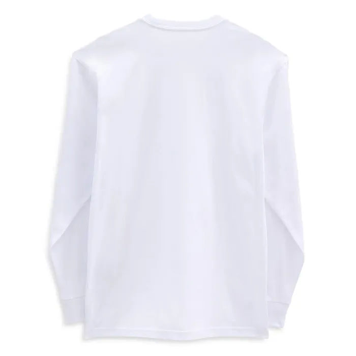 Vans Tshirts and Tanks Men Left Chest Hit Long Sleeve TShirt White