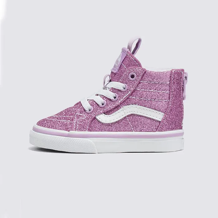 Vans Toddler Shoes 14 Years Kids Toddler Glitter Sk8Hi Zip Shoes 14 Years Purple