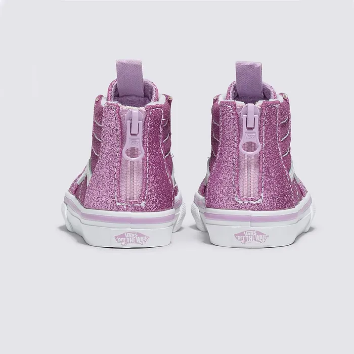 Vans Toddler Shoes 14 Years Kids Toddler Glitter Sk8Hi Zip Shoes 14 Years Purple