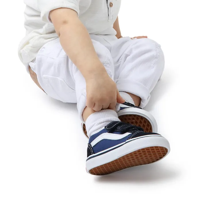 Vans Toddler Shoes 14 Years Kids Toddler Old Skool Hook And Loop Shoes 14 Years Blue