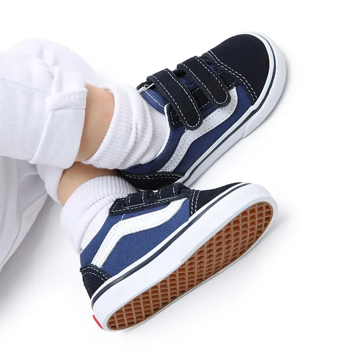 Vans Toddler Shoes 14 Years Kids Toddler Old Skool Hook And Loop Shoes 14 Years Blue