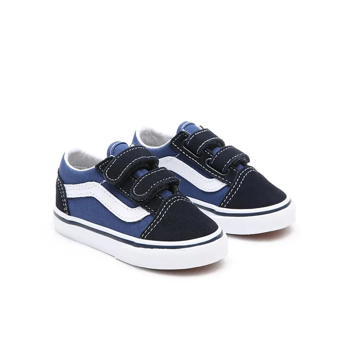 Vans Toddler Shoes 14 Years Kids Toddler Old Skool Hook And Loop Shoes 14 Years Blue