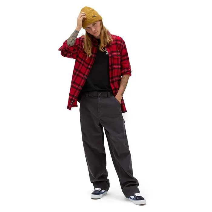 Vans Trousers and Jeans Men Drill Chore Loose Carpenter Corduroy Trousers Grey