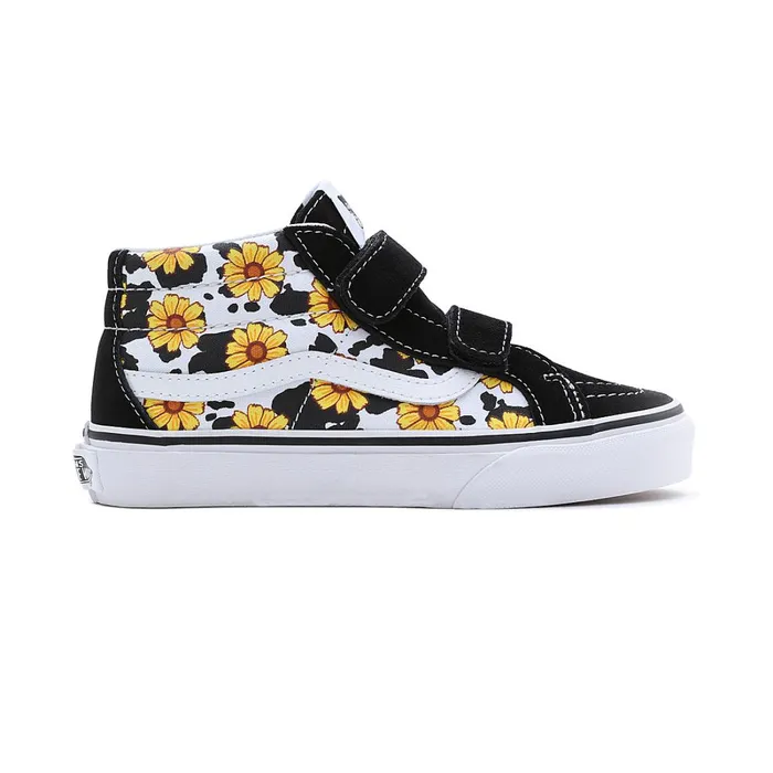 Vans View All Kids Cow Floral Sk8Mid Reissue Hook And Loop Shoes 48 Years Multicolour