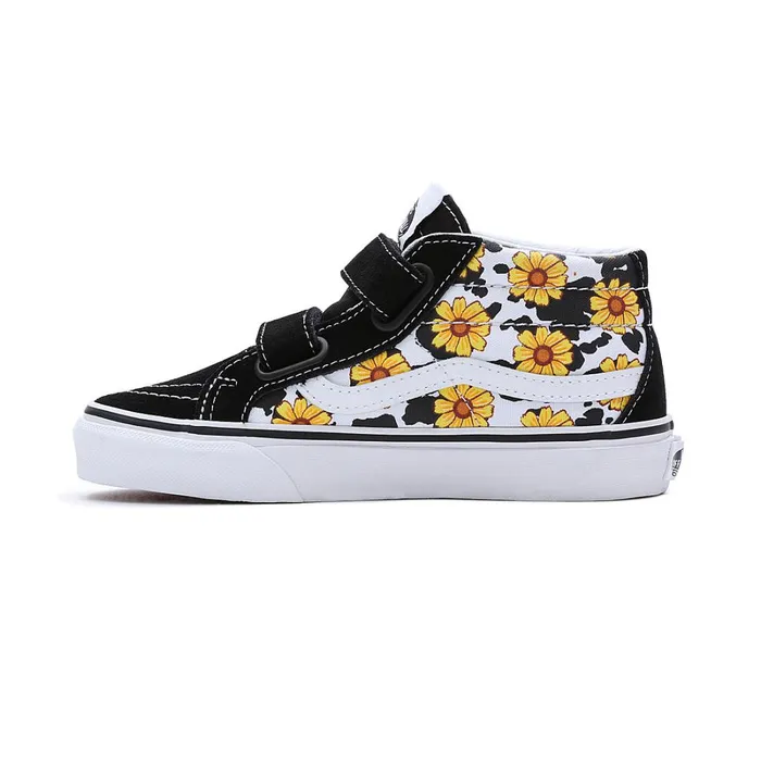 Vans View All Kids Cow Floral Sk8Mid Reissue Hook And Loop Shoes 48 Years Multicolour