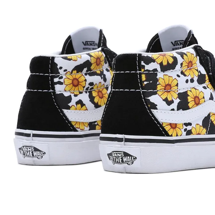 Vans View All Kids Cow Floral Sk8Mid Reissue Hook And Loop Shoes 48 Years Multicolour