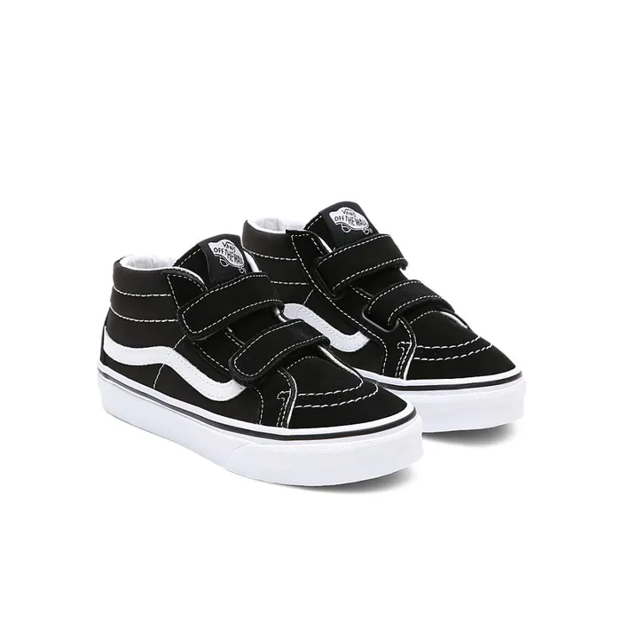 Vans View All Kids Sk8Mid Reissue Hook And Loop Shoes 48 Years Black