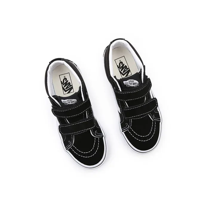Vans View All Kids Sk8Mid Reissue Hook And Loop Shoes 48 Years Black