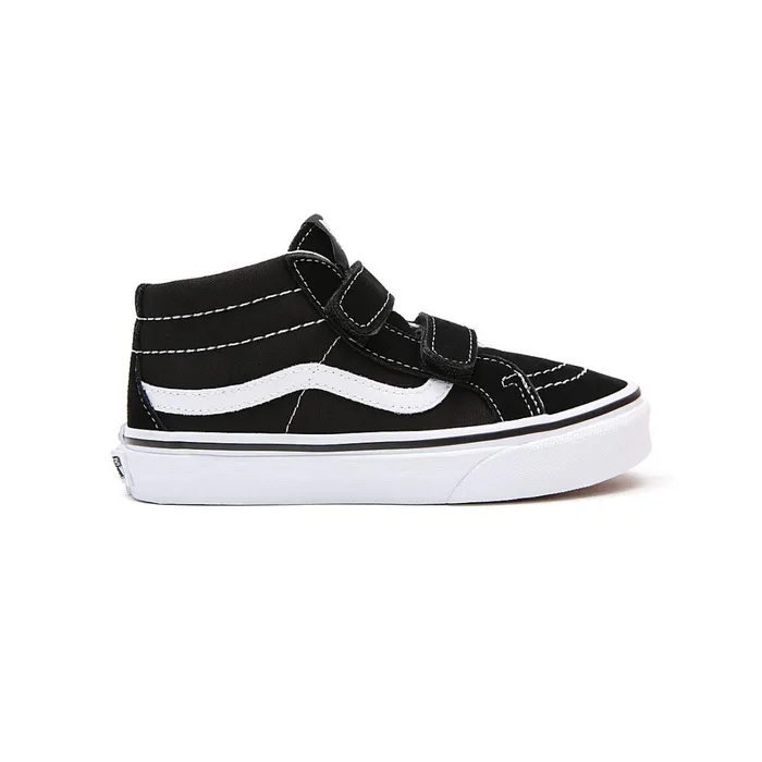 Vans View All Kids Sk8Mid Reissue Hook And Loop Shoes 48 Years Black