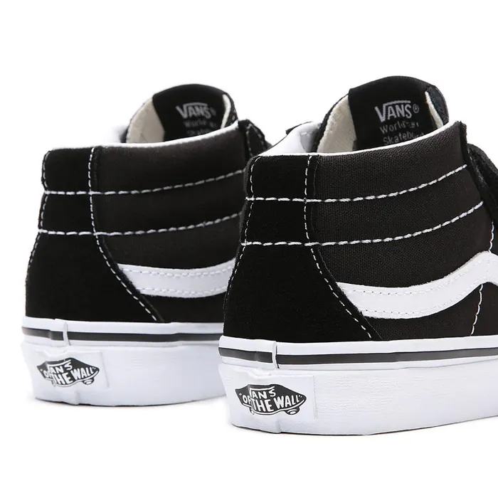 Vans View All Kids Sk8Mid Reissue Hook And Loop Shoes 48 Years Black