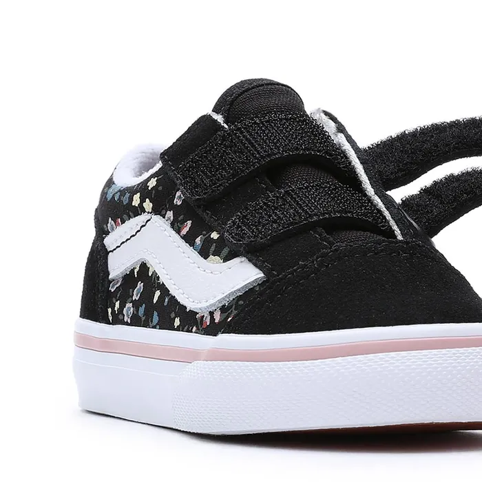 Vans View All Kids Toddler Floral Old Skool Hook And Loop Shoes 14 Years Black