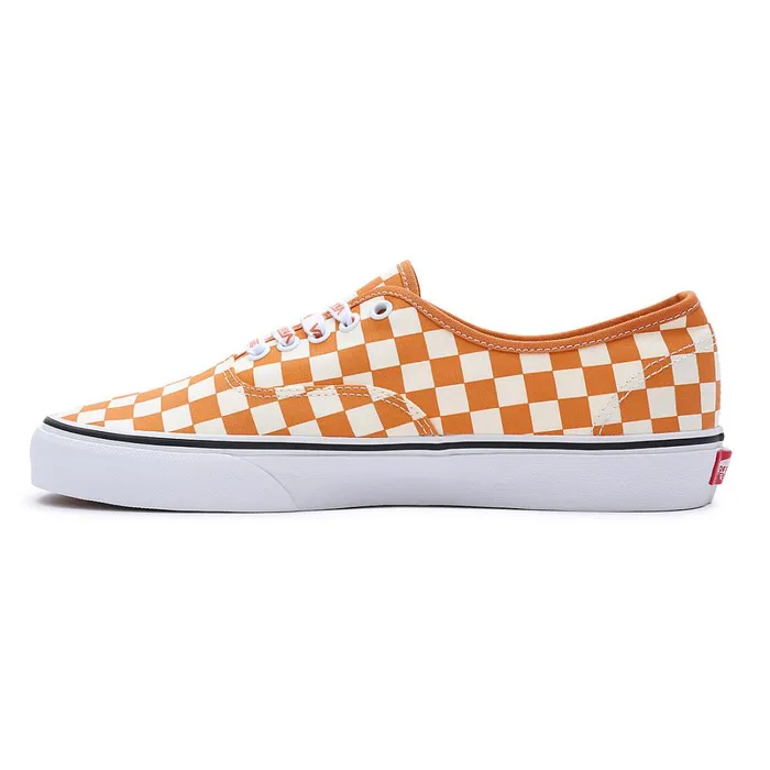 Vans View All Men Check Authentic Shoes White Orange