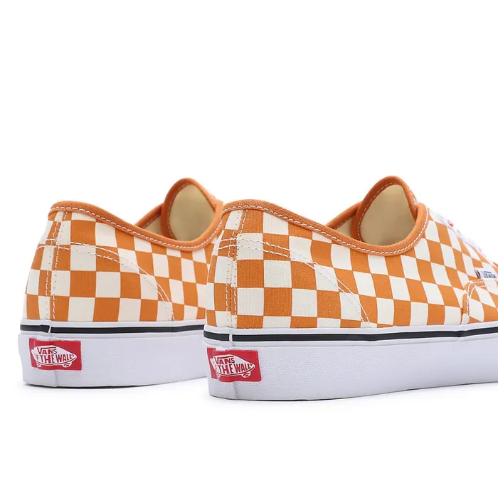 Vans View All Men Check Authentic Shoes White Orange