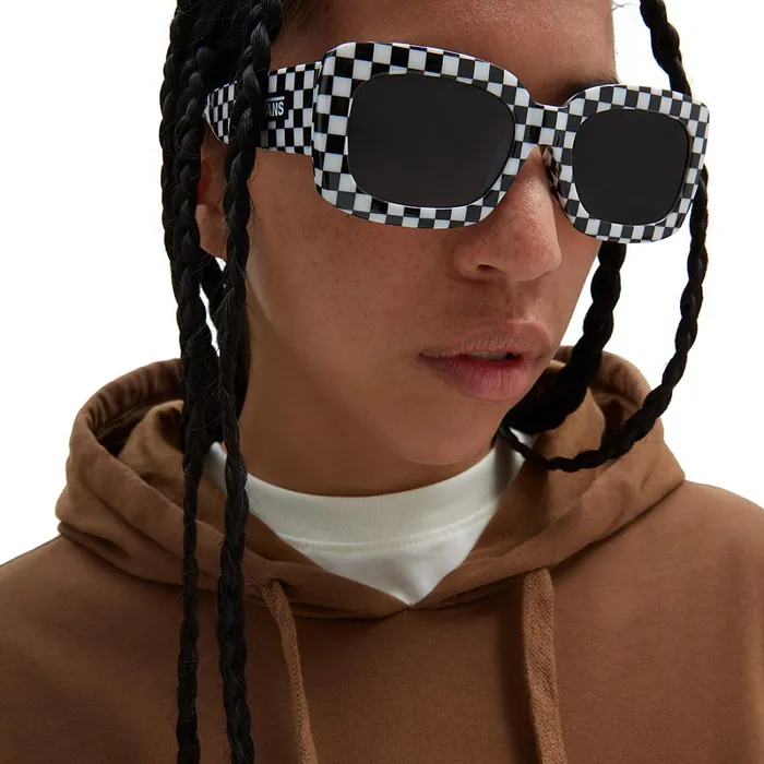 Vans View All Women Checky Sunglasses Black White