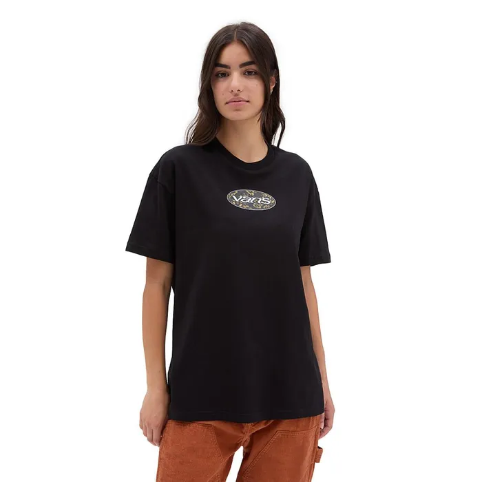 Vans View All Women Og Oval Bloom Oversized TShirt Black