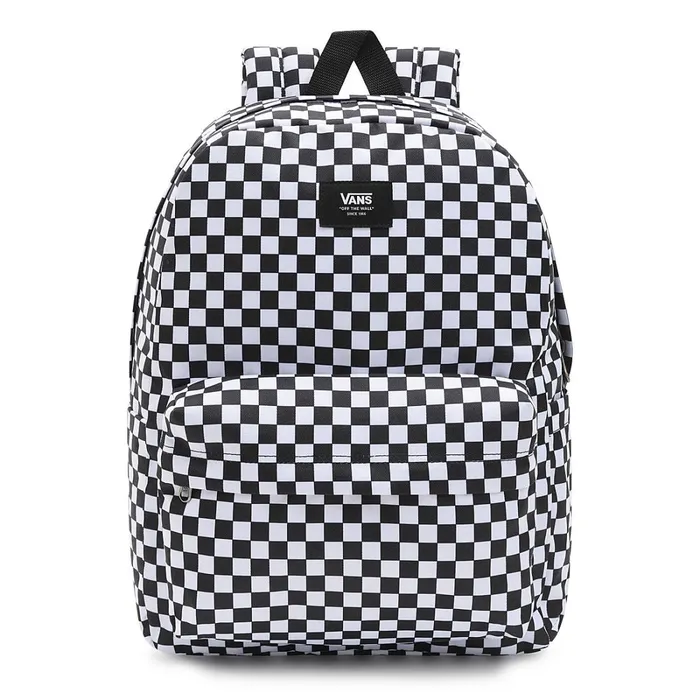 Vans View All Women Old Skool Check Backpack Black White