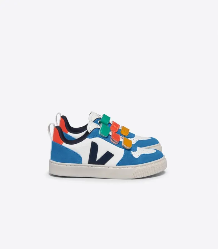 VEJA V10 Kids V10 CHROMEFREE LEATHER WHITE MULTICO NAUTICO