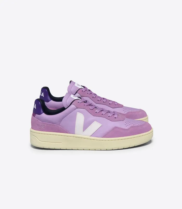 VEJA V90 Women V90 LEATHER ORCHID WHITE