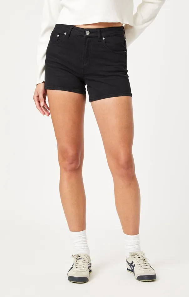 Vella Shorts In Black Denim Women Mavi Jeans Shorts Vella Shorts In Black Denim Women Mavi Jeans Shorts