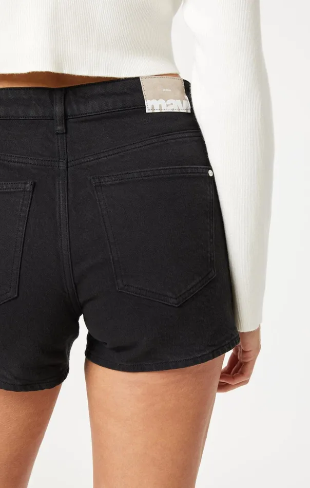 Vella Shorts In Black Denim Women Mavi Jeans Shorts Vella Shorts In Black Denim Women Mavi Jeans Shorts