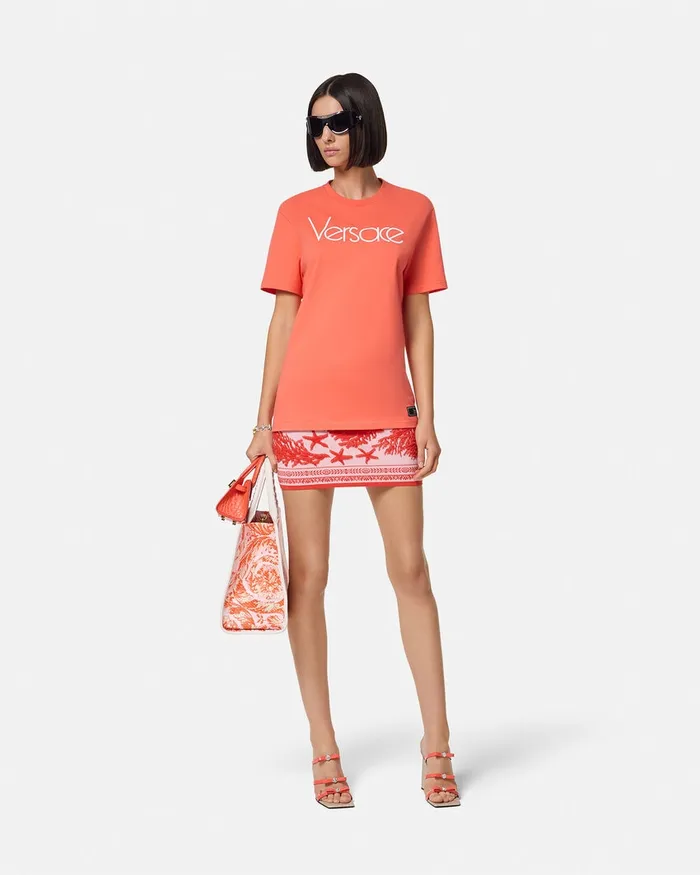 Versace 1978 ReEdition Logo TShirt 2r440 Women TShirts and Sweatshirts