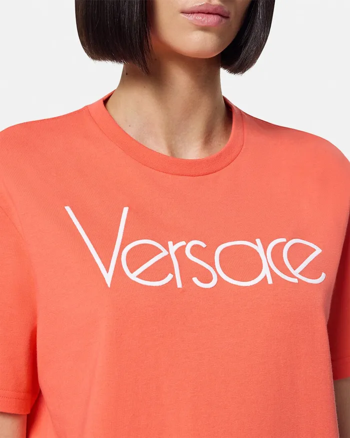 Versace 1978 ReEdition Logo TShirt 2r440 Women TShirts and Sweatshirts