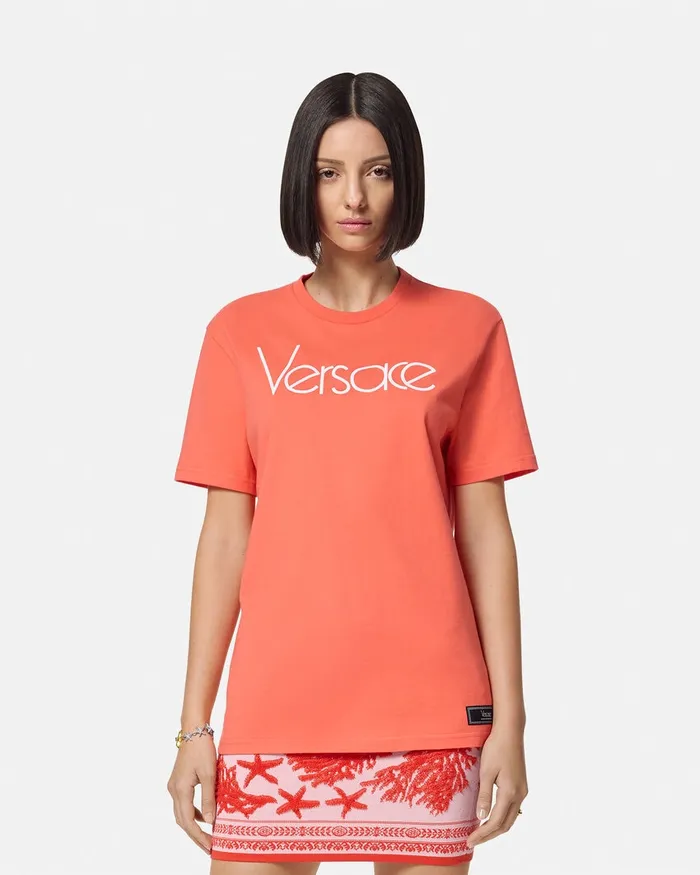 Versace 1978 ReEdition Logo TShirt 2r440 Women TShirts and Sweatshirts