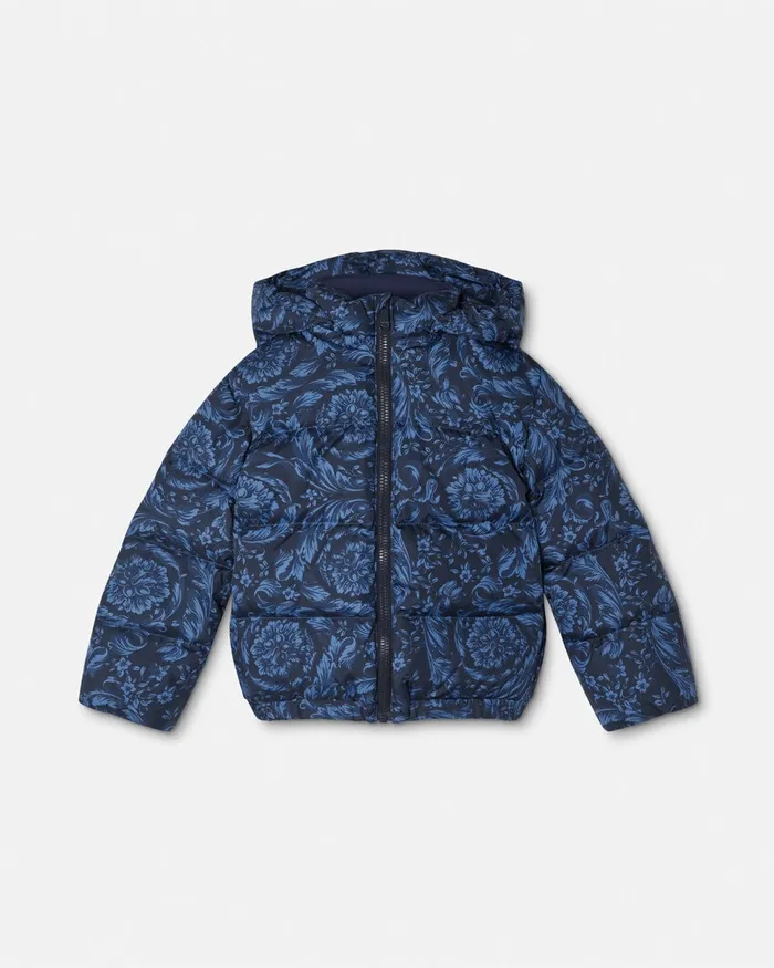 Versace Barocco Baby Puffer Jacket Blueprint Kids Outerwear