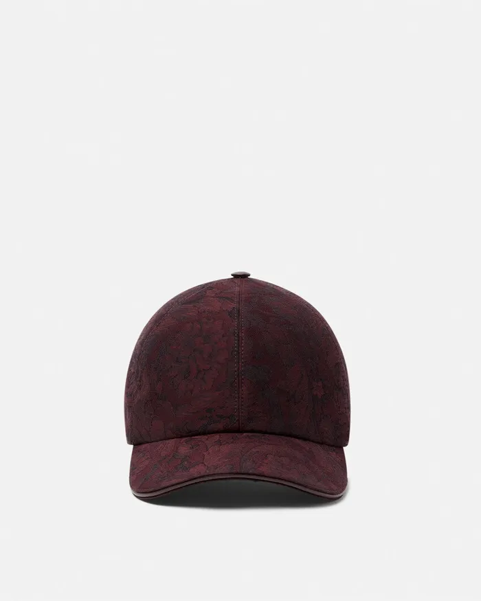 Versace Barocco Jacquard Baseball Cap Brown WomenMen Hats and Caps