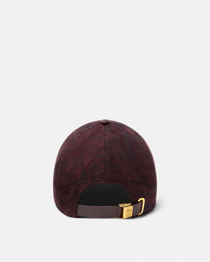 Versace Barocco Jacquard Baseball Cap Brown WomenMen Hats and Caps