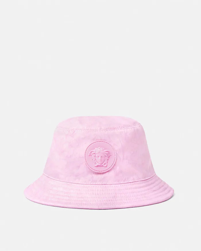 Versace Barocco Jacquard Bucket Hat Pink Kids Bags and Accessories