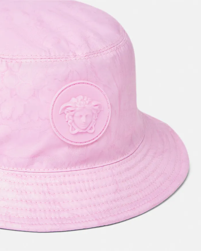 Versace Barocco Jacquard Bucket Hat Pink Kids Bags and Accessories