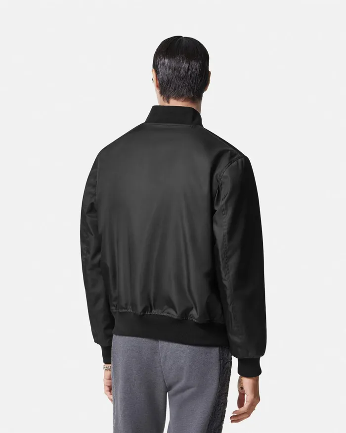 Versace Barocco Reversible Bomber Jacket Gray Men Jackets and Coats