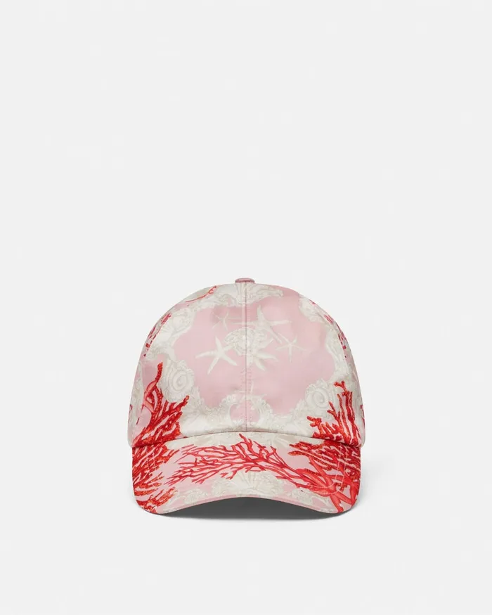 Versace Barocco Sea Baseball Cap Pinkprint MenWomen Hats and Caps