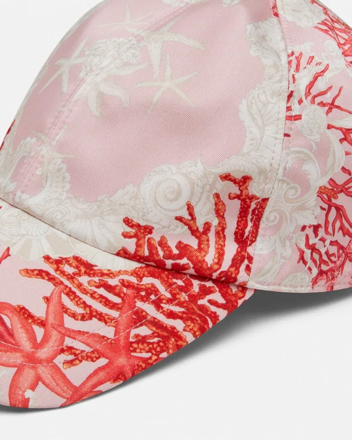 Versace Barocco Sea Baseball Cap Pinkprint MenWomen Hats and Caps