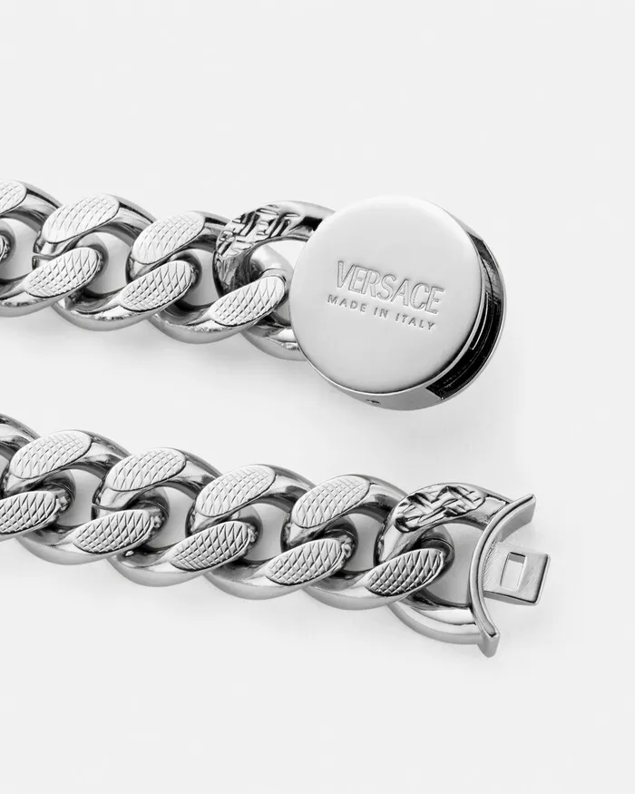 Versace Chain Medusa Necklace Silver WomenMen Necklaces
