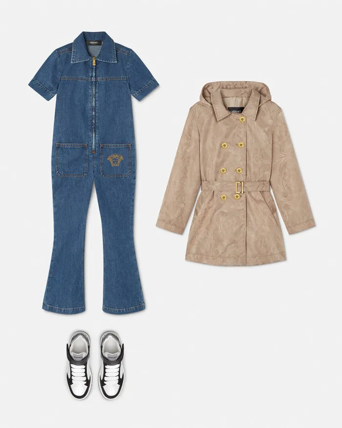 Versace Denim Jumpsuit Blue Kids Denim