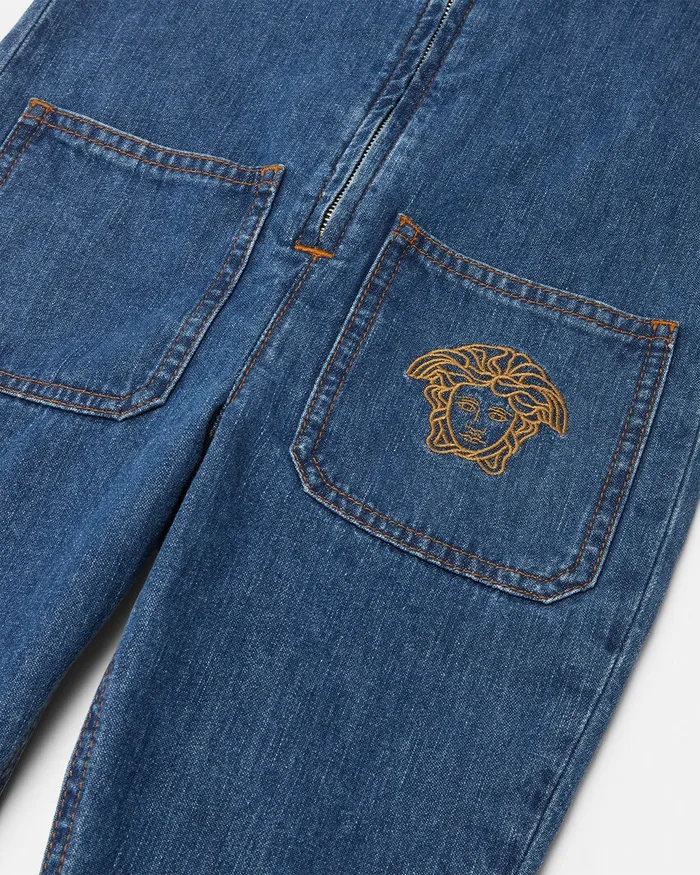 Versace Denim Jumpsuit Blue Kids Denim