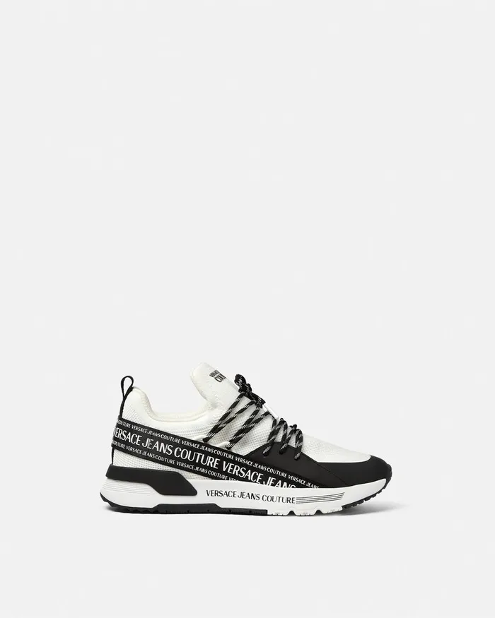 Versace Dynamic Logo Sneakers White Men Jeans Couture