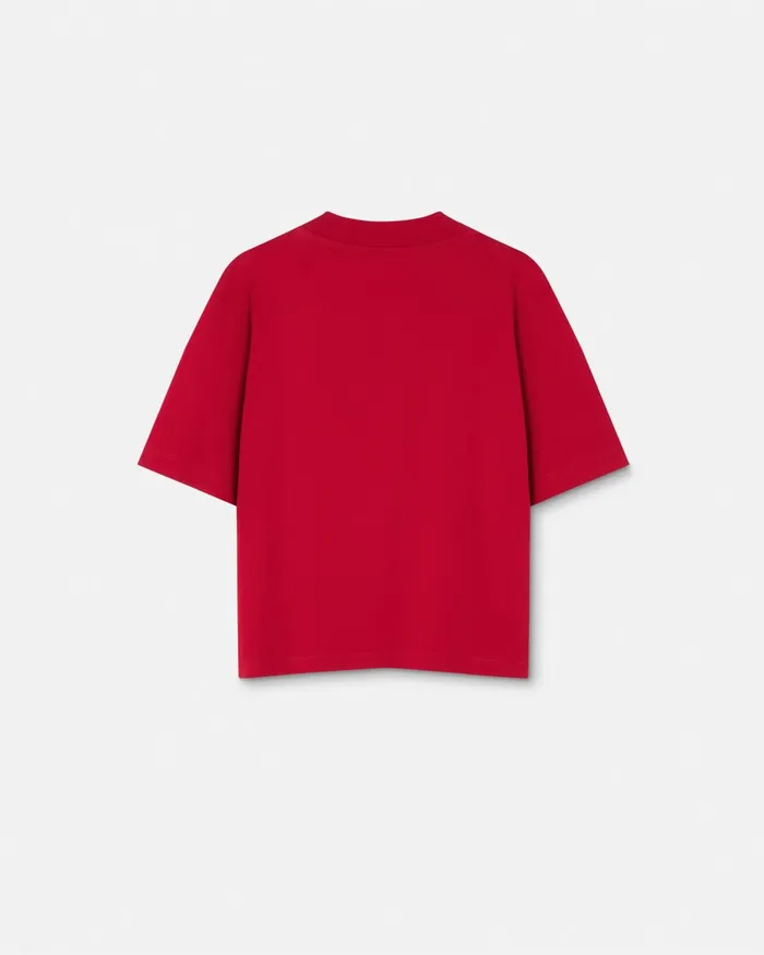 Versace Embroidered Medusa Milano TShirt Red Men TShirts and Polos