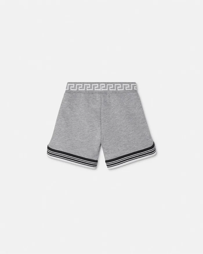 Versace Greca Baby Sweat Shorts Gray Kids Pants