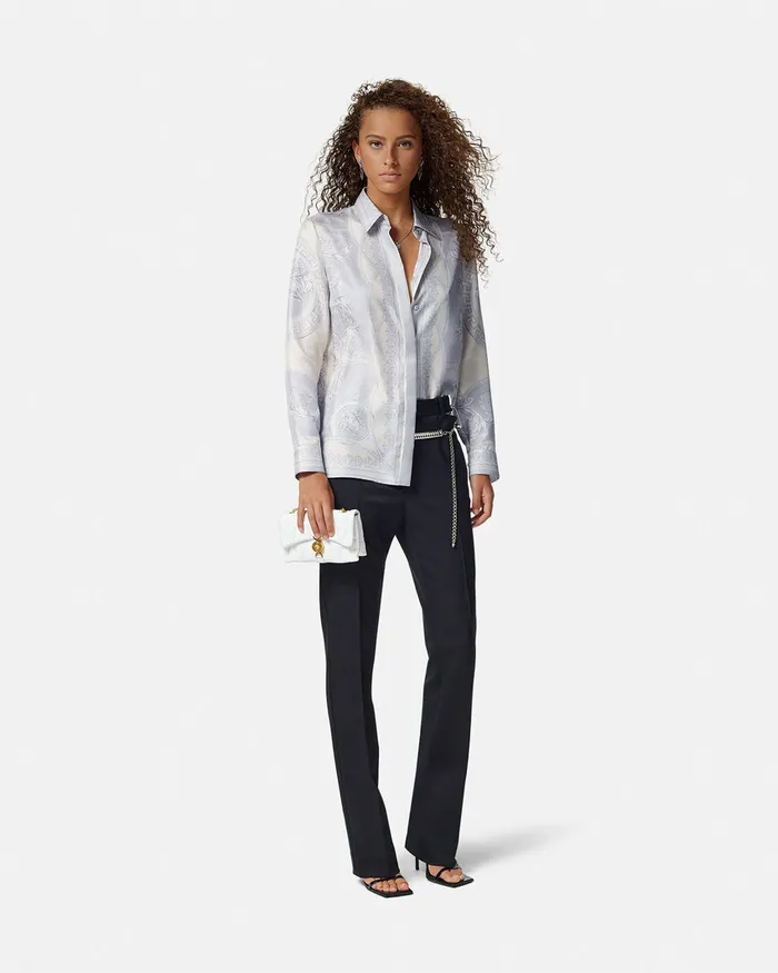 Versace La Coupe Des Dieux Silk Shirt Print Women Shirts and Tops