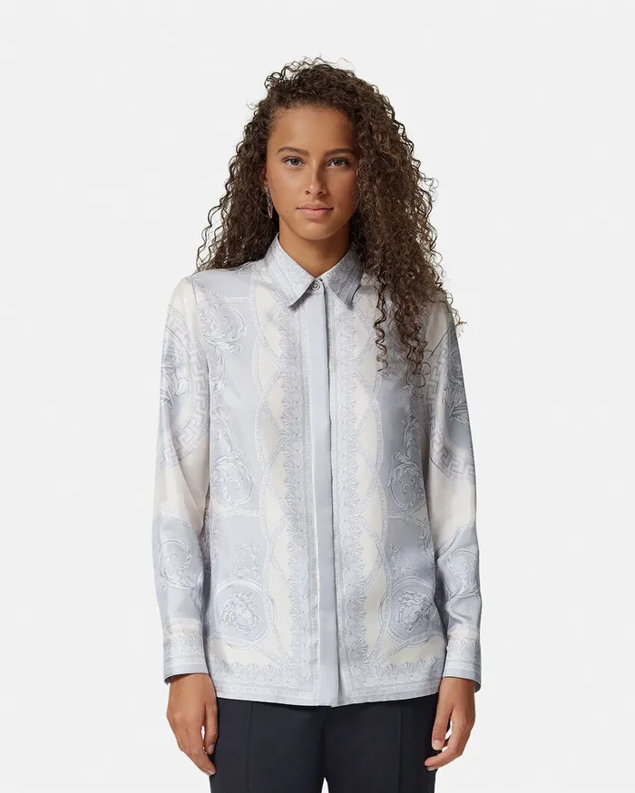 Versace La Coupe Des Dieux Silk Shirt Print Women Shirts and Tops