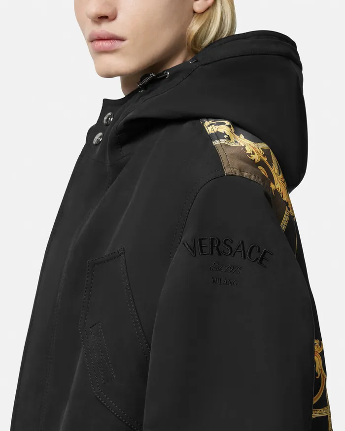Versace La Coupe Des Dieux Trench Coat Black Men Jackets and Coats