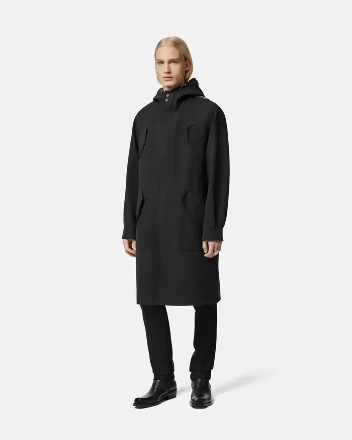 Versace La Coupe Des Dieux Trench Coat Black Men Jackets and Coats
